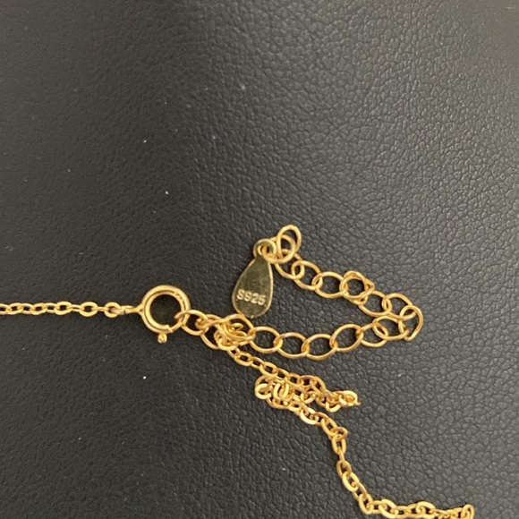 Gold plated sterling silver evil eye necklace. - Picture 2 of 2